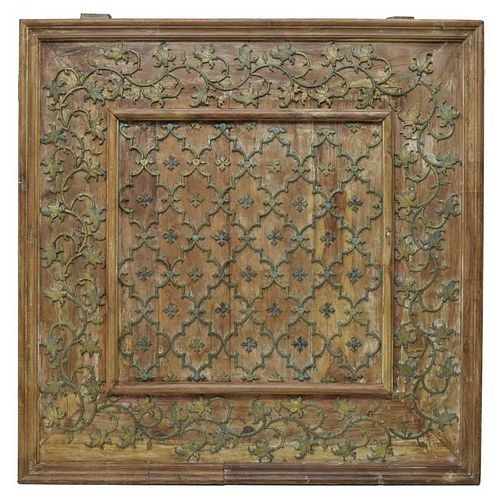 ARCHITECTRURAL CARVED & PAINTED CEILING PANEL