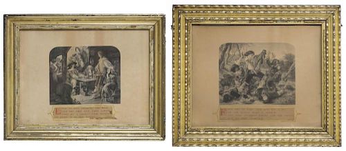 (2) ENGRAVINGS FROM "THE DOWIE DENS OF YARROW"