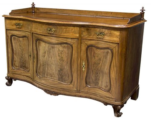 EARLY 20TH C. MAHOGANY SERPENTINE-FRONT SIDEBOARD