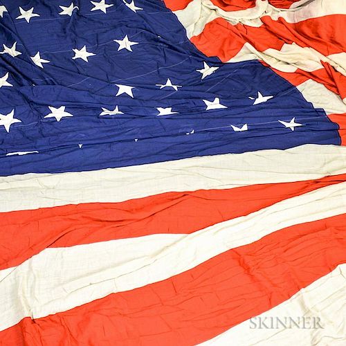 Large H.A. Bowman & Co. Forty-eight-star American Flag