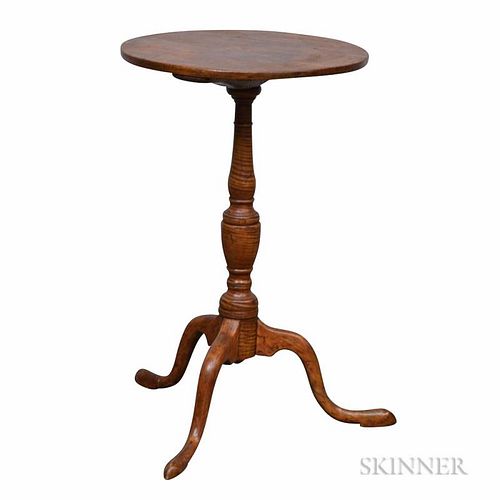 Chippendale Tiger Maple Candlestand