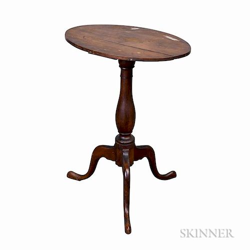 Queen Anne Cherry Oval-top Candlestand