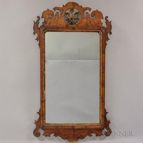 Chippendale Carved Mahogany Scroll-frame Mirror