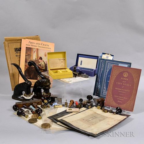 Group of Wax Seals and Accessories