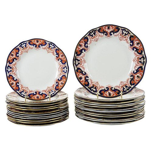 24 Royal Crown Derby Porcelain Plates