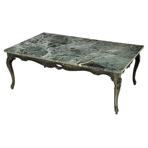 Louis XV Style Marble Top Cocktail Table