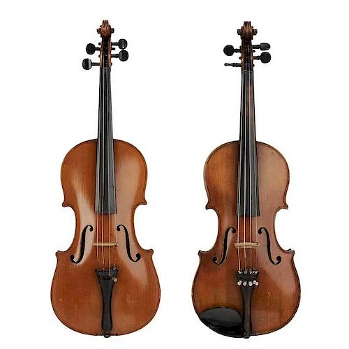 Two Violins in Cases