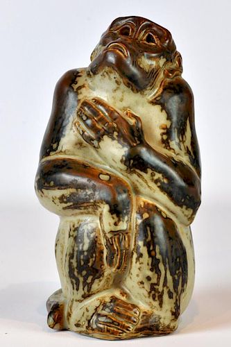Royal Copenhagen Porcelain Monkey by Knud Kyhn