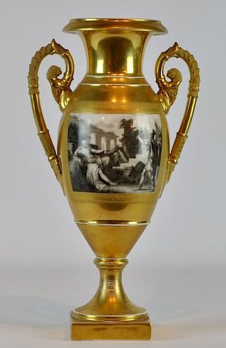 Old Paris Style Porcelain Urn, 19th C.