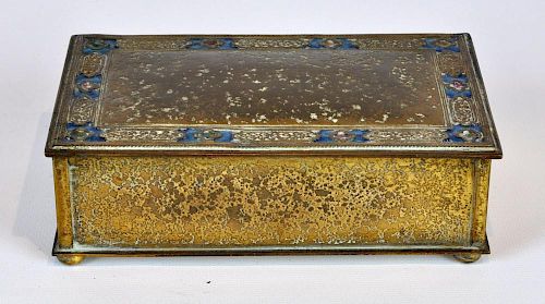 Louis C. Tiffany Furnace Favrille Gilt Bronze Box