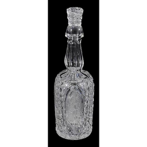 Pairpoint Cut Glass Whiskey Bottle