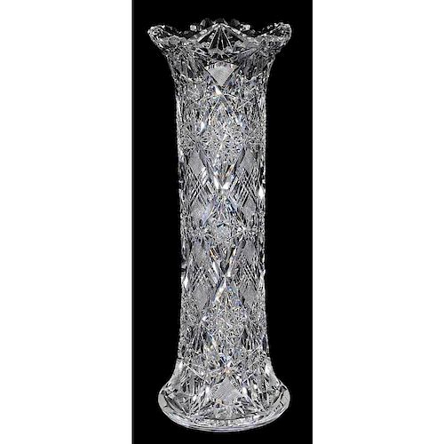 Dorflinger Brilliant Period Cut Glass Vase