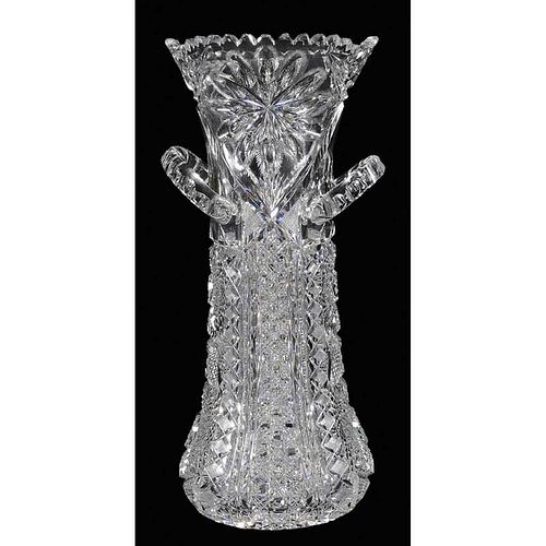 American Brilliant Period Cut Glass Vase