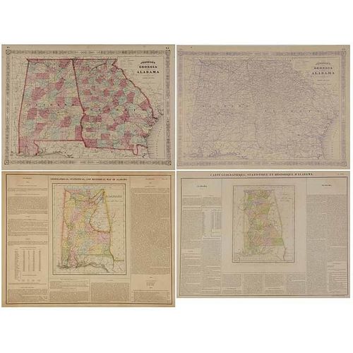 Four 19th Century Southern Atlas Maps