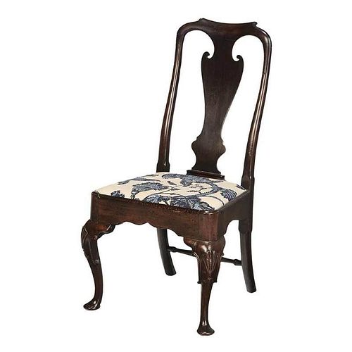 Chippendale Carved Walnut Side Chair