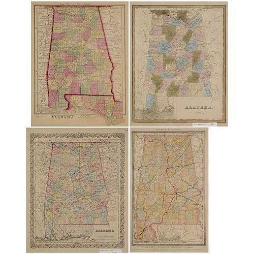 Twelve 19th Century Maps of Alabama