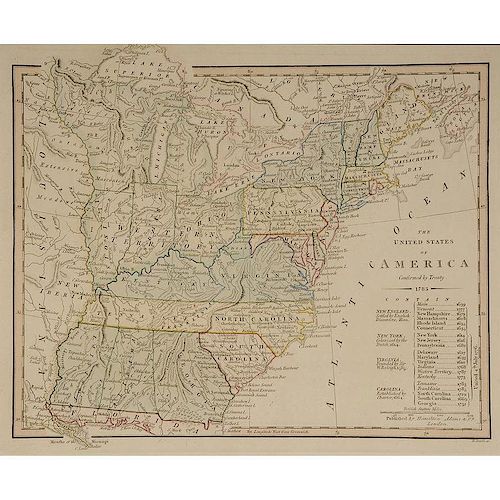 United States of America, 1783 Map