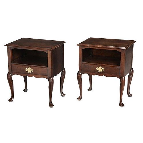 Pair of Queen Anne Style Bedside Tables