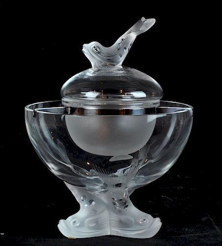 Lalique French Crystal Caviar Bowl