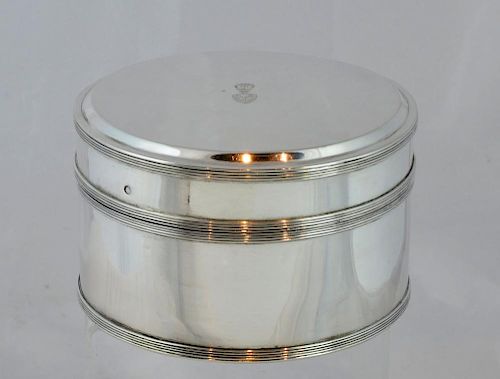 Dutch Sterling Round Lidded Box