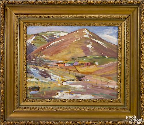 Aldro Thompson Hibbard (American 1886-1972), oil on board landscape, signed verso, 16'' x 20''.