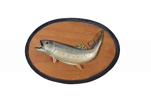 Small Trout Plaque Phillippe Sirois (1892-1979)