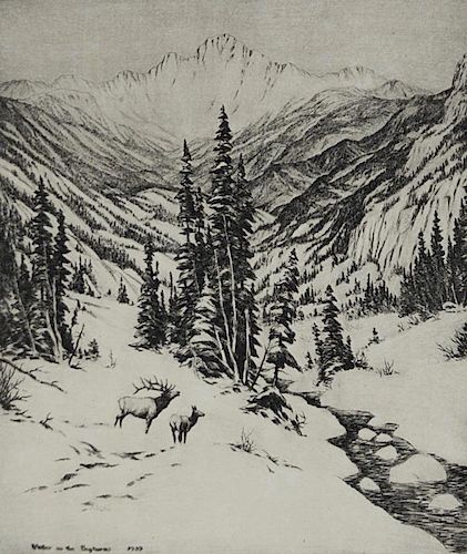 Hans Kleiber (1887-1967) Winter in the Big Horns