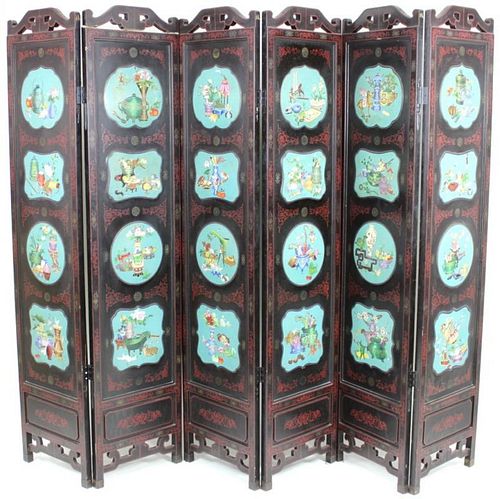Chinese Cloisonne Screen