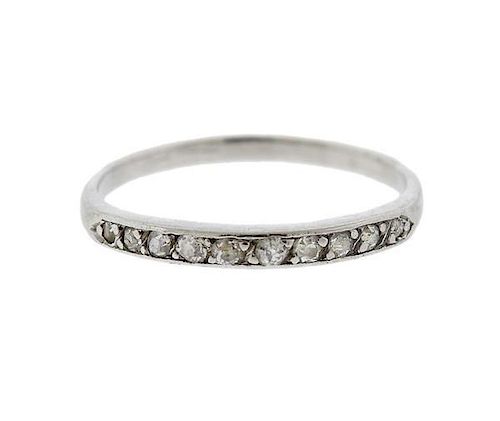 Platinum Diamond Half Band Ring