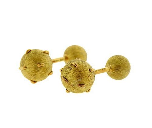Tiffany &amp; Co Schlumberger 18k Gold Barbell Cufflinks
