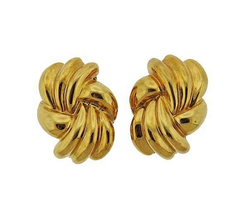 Tiffany &amp; Co 18K Gold Knot Earrings