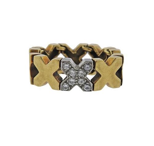 Tiffany &amp; Co Paloma Picasso 18K Gold Diamond X Ring