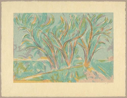 Trees in Ranchitos II, edition of 35 by Andrew Dasburg (1887-1979)
