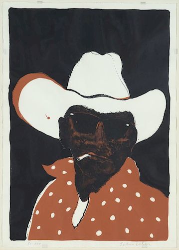 Cowboy Indian in Sunglasses, 51/100 by Fritz Scholder (1937-2005)