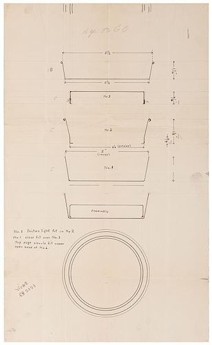 Schematic Drawing for Al Baker's Cake in the Hat Pan.
