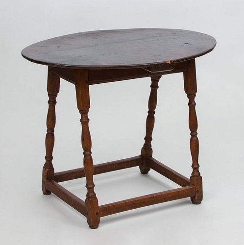 WILLIAM AND MARY MAPLE AND PINE TAVERN TABLE, NEW ENGLAND