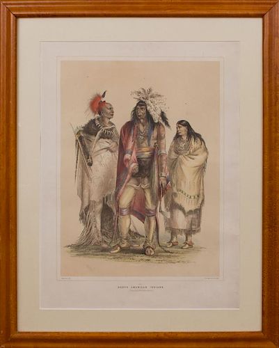 GEORGE CATLIN (1796-1872): NORTH AMERICAN INDIANS (PLATE 1); AND WI-JUN-JON (PLATE 25)