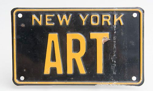 REPLICA NEW YORK STATE 'ART' LICENSE PLATE