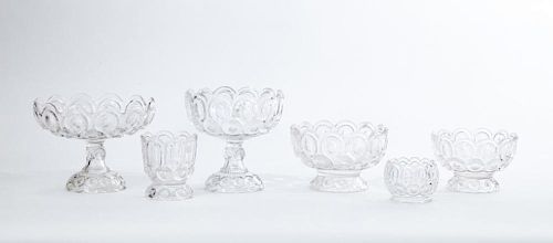 AMERICAN ASSEMBLED GROUP OF PRESSED GLASS