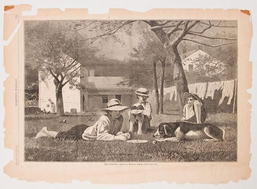 AFTER WINSLOW HOMER (1836-1910): THE NOONING, FROM HARPER'S WEEKLY MAGAZINE