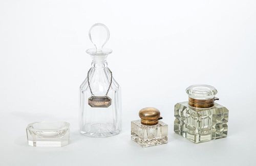 GROUP OF FOUR GLASS ARTICLES