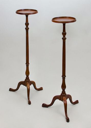 PAIR OF GEORGE III STYLE MAHOGANY TORCHÉRES