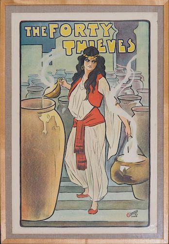 ENGLISH THEATRICAL POSTER, THE FORTY THIEVES