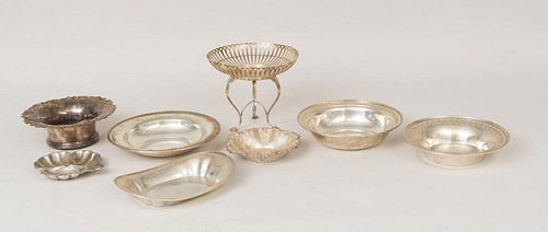 GROUP OF SEVEN AMERICAN SILVER TABLE ARTICLES