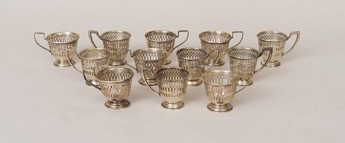FIFTY SIX-PIECE SILVER GROUP OF ASSORTED TABLEWARE