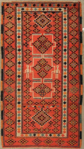 Antique Persian Gabbeh Rug Size: 3.6 x 6.3