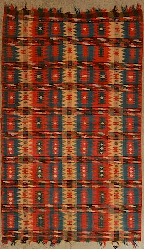 Antique Persian Kilim Rug Size: 4.11 x 8.0