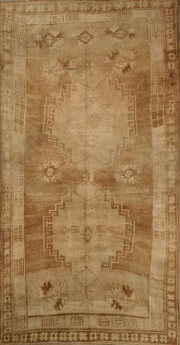 Antique Turkish Oushak Rug Size:  6.8 x 13.0