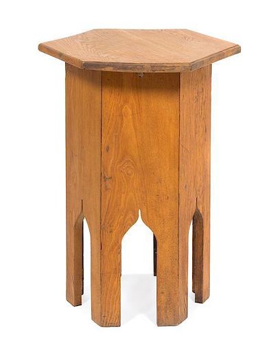 An Oak Side Table Height 26 inches.