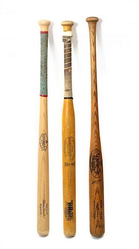 Three Baseball Bats. Length of longest 35 inches.